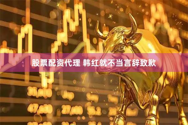 股票配资代理 韩红就不当言辞致歉